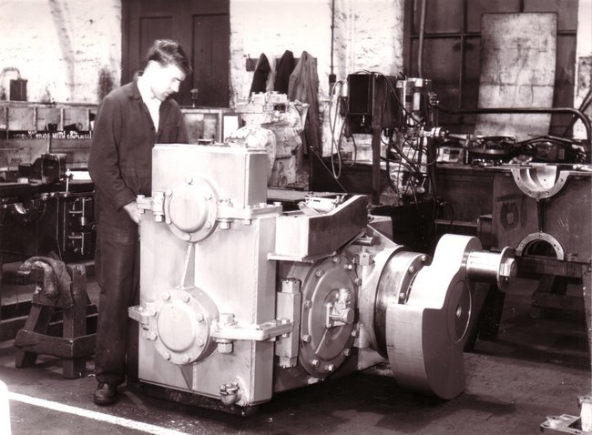 he fitter working on a gearbox rw